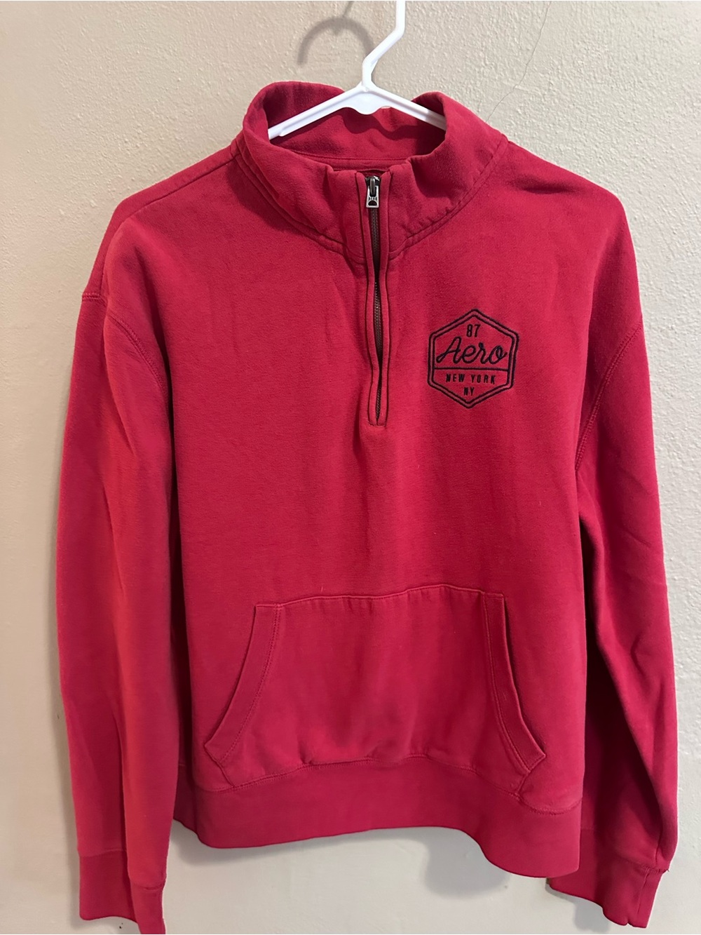 Aeropostale Women's Zip Pullover - Red